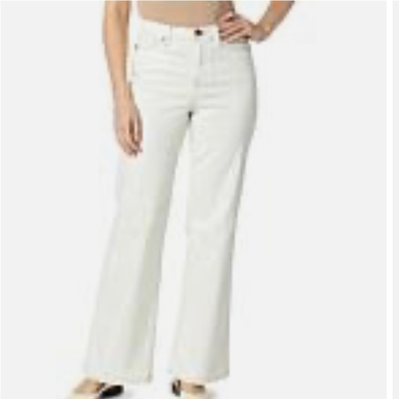 WHITE DG2 DENIM WITH STRETCH. WHITE FLARE. SIZE 2 - Picture 2 of 9